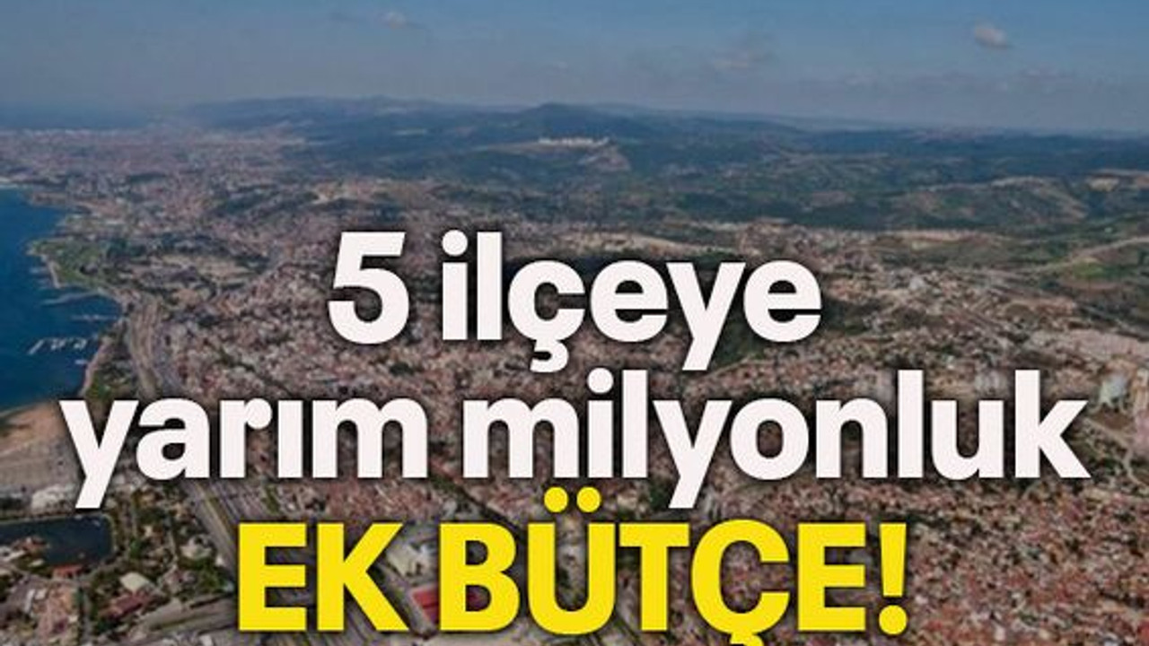 5 ilçeye yarım milyonluk ek bütçe!